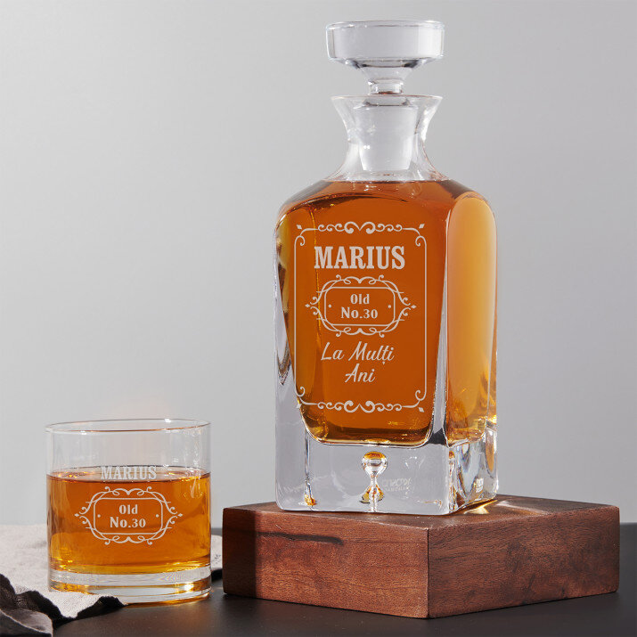 Old no - Set cu carafă și pahare pentru whisky