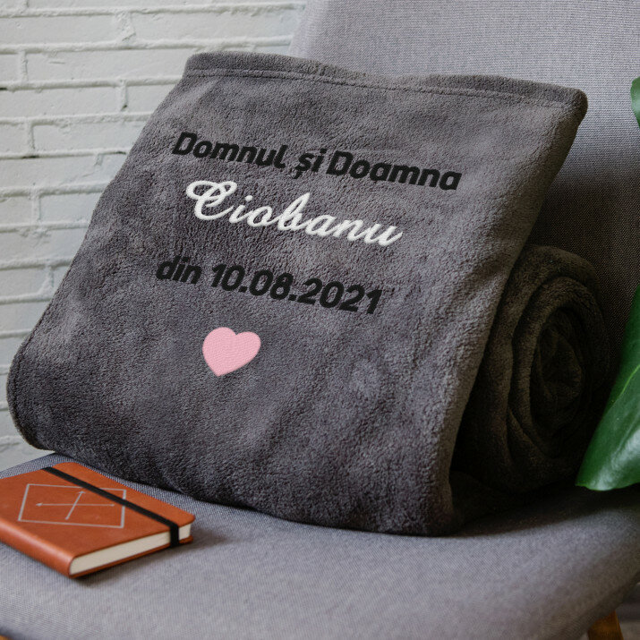Domnul și doamna - Pătură Brodată