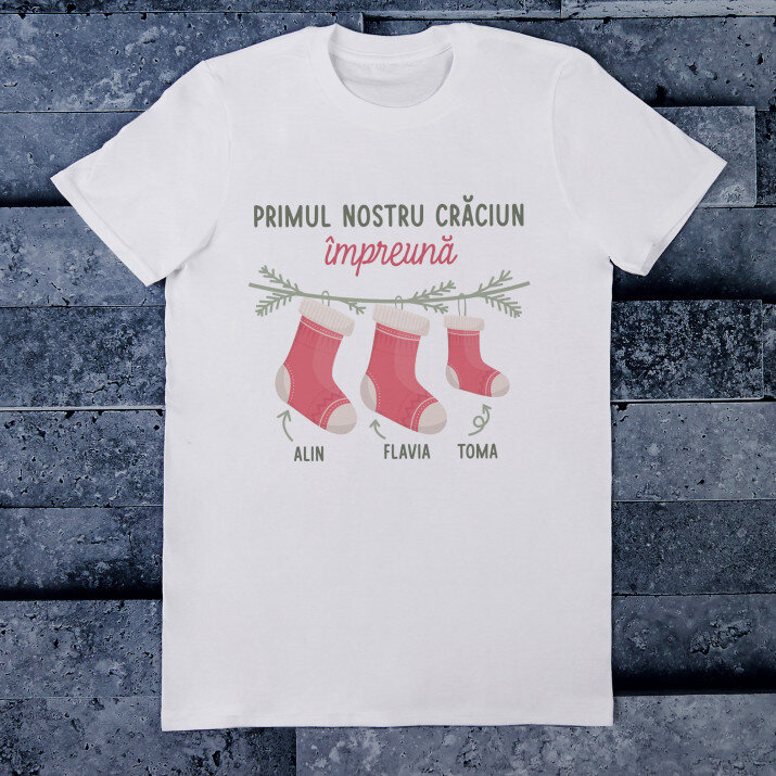 Primul nostru crăciun împreună - Tricou pentru bărbați
