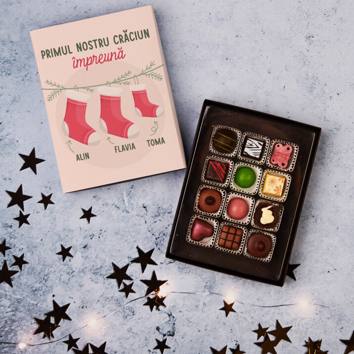 Primul nostru crăciun împreună - Praline din ciocolată belgiană