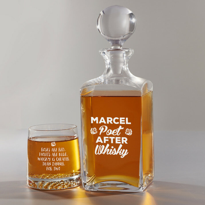 Poet - Set cu carafă și pahare pentru whisky
