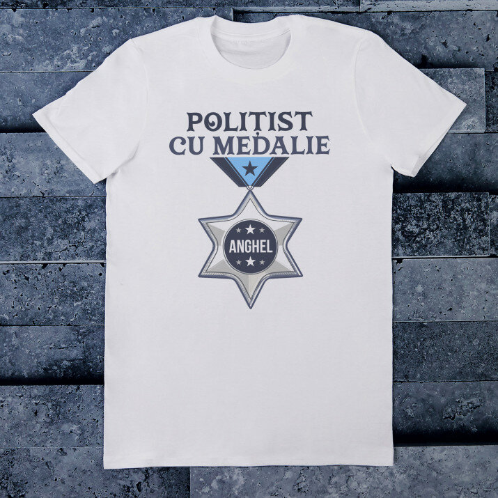 Polițist cu medalie - Tricou pentru bărbați