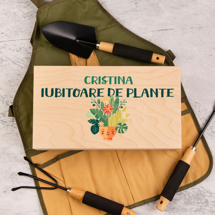 Iubitoare de plante - Set de unelte de grădinărit în cutie