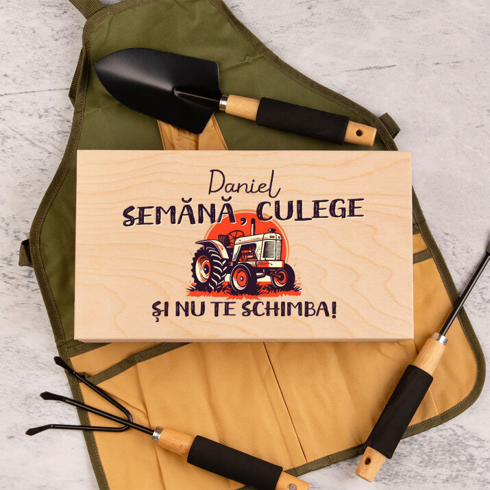 Semănă, culege și nu te schimba - Set de unelte de grădinărit în cutie