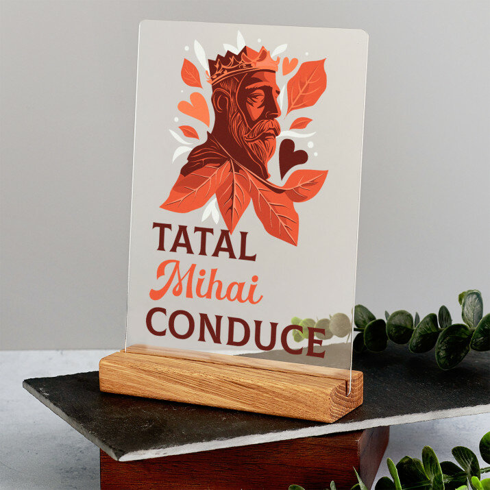 TATA conduce - Imprimare pe sticlă acrilică