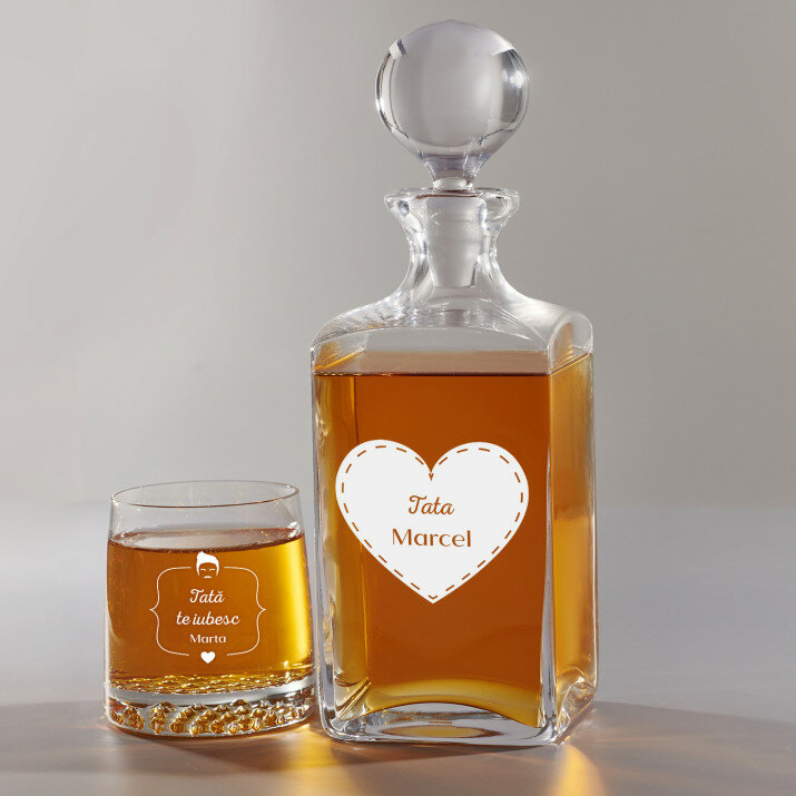 Tată - Set cu carafă și pahare pentru whisky