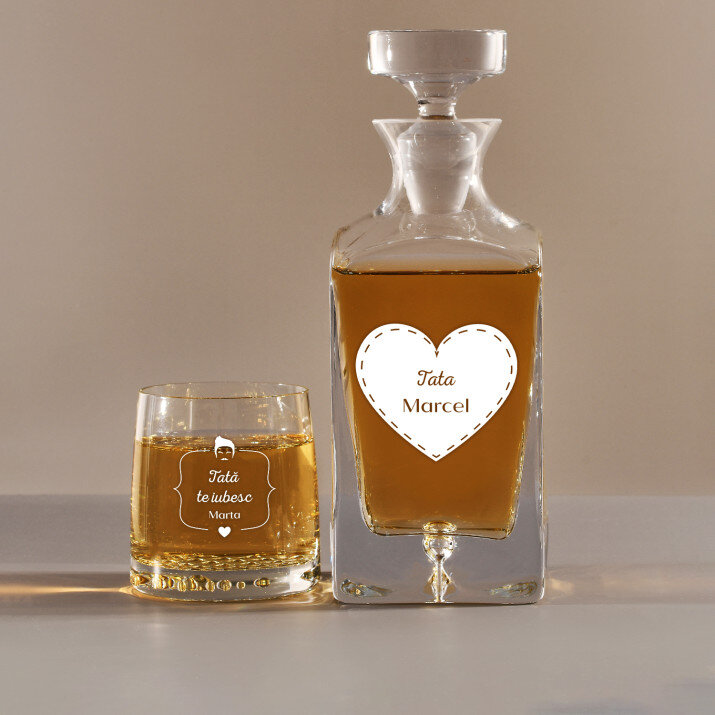 Tată - Set cu carafă și pahare pentru whisky