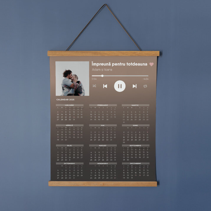 Melodia ta - Calendar cu lamele din lemn