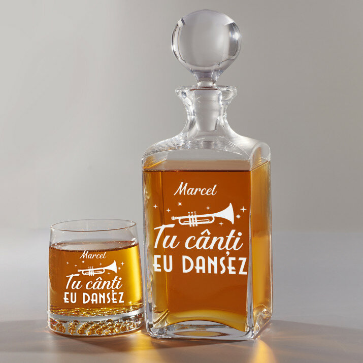 tu cânți, eu dansez - Set cu carafă și pahare pentru whisky
