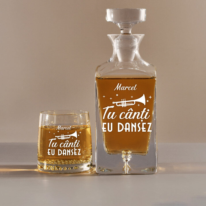 tu cânți, eu dansez - Set cu carafă și pahare pentru whisky