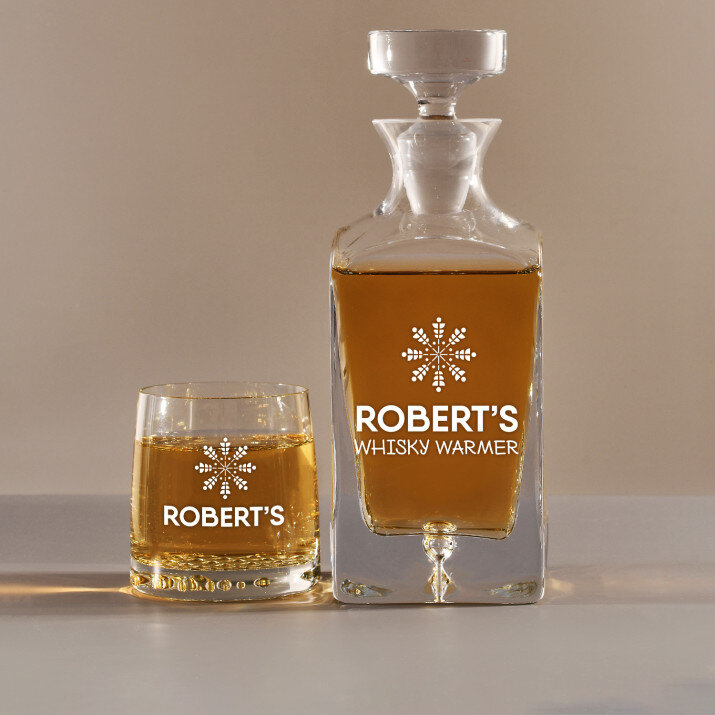 Whisky Warmer - Set cu carafă și pahare pentru whisky