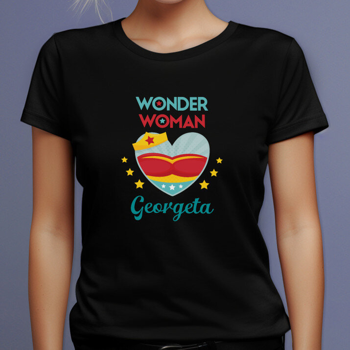 Wonder woman - Tricou negru pentru femei
