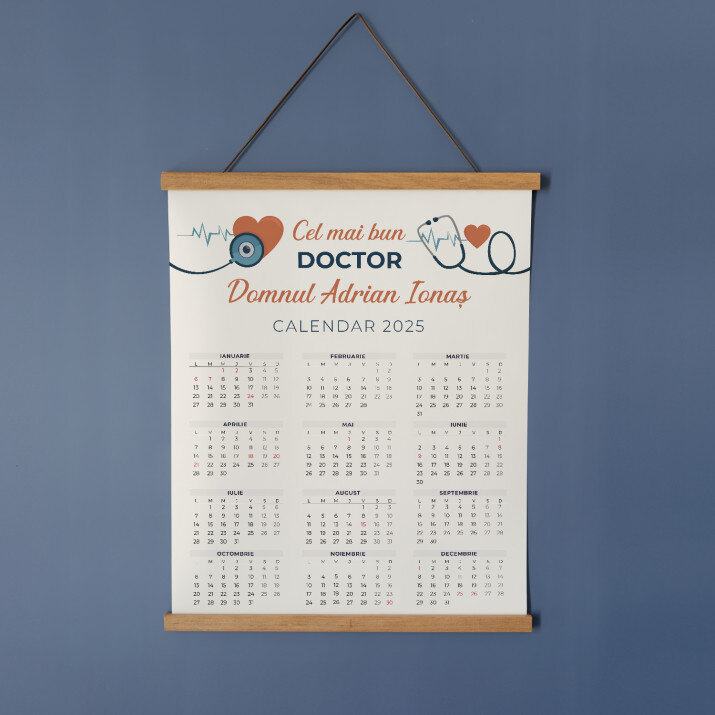 Cel mai bun doctor - Calendar cu lamele din lemn