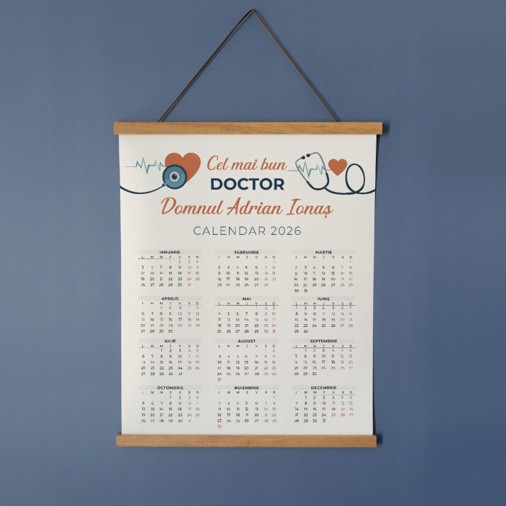 Cel mai bun doctor - Calendar cu lamele din lemn