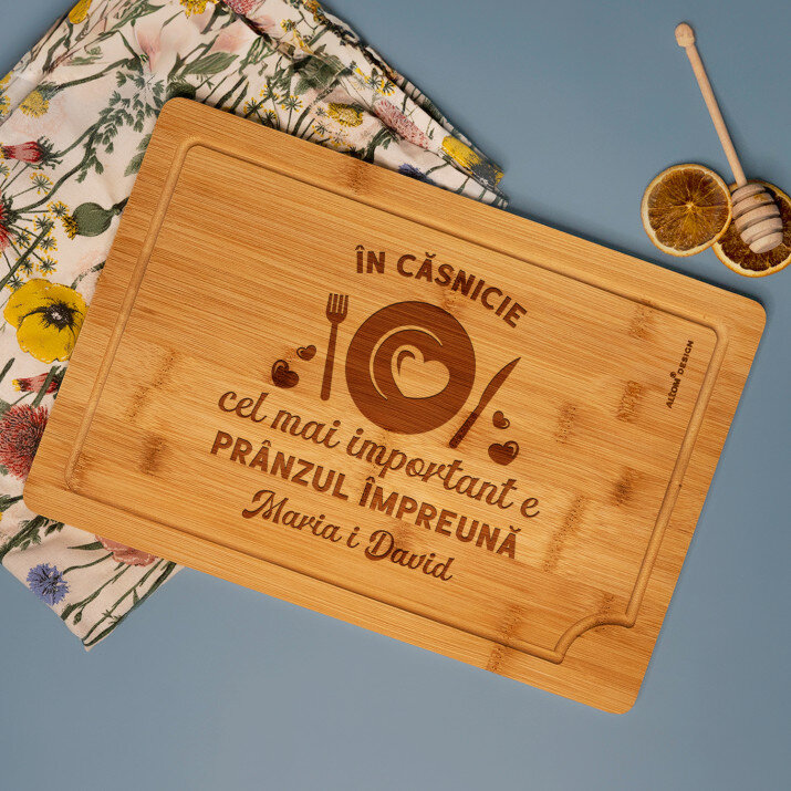 Prânzul împreună - Tocător din bambuc