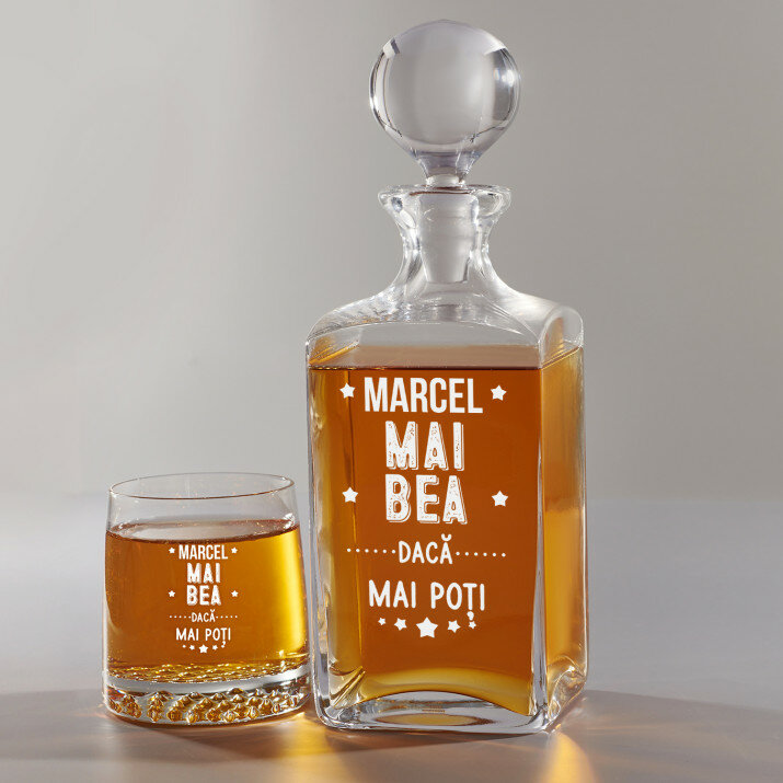 Mai bea - Set cu carafă și pahare pentru whisky