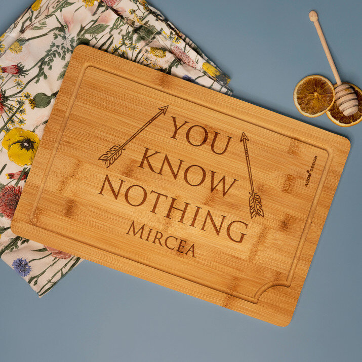You know nothing - Tocător din bambuc