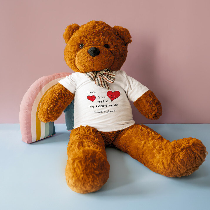 You make my heart smile - Ursuleț de pluș 90 cm