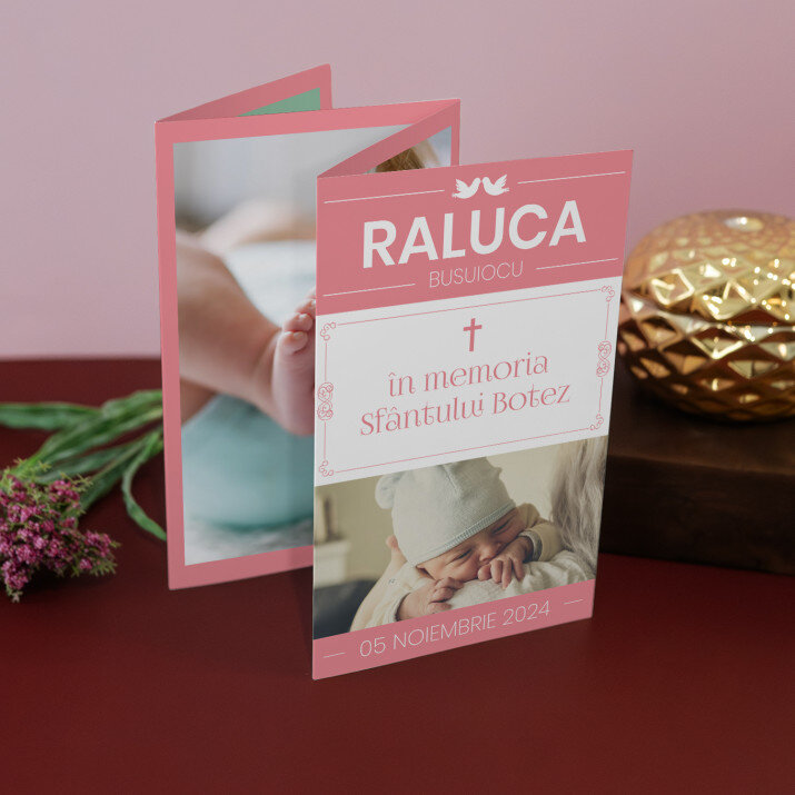 Cu ocazia botezului unei fete - Set mare fotografii pliante