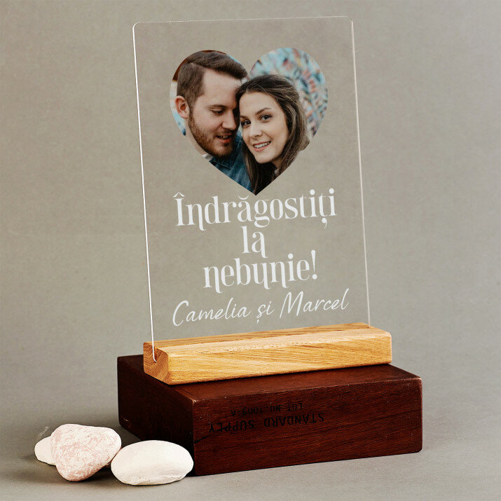 Îndrăgostiți la nebunie - Imprimare pe sticlă acrilică