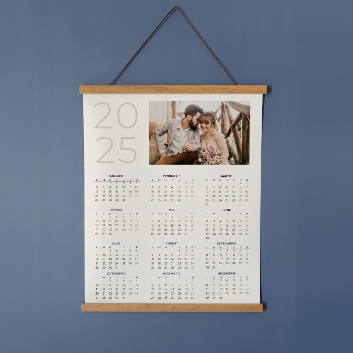 Fotografie 2 - Calendar cu lamele din lemn:
