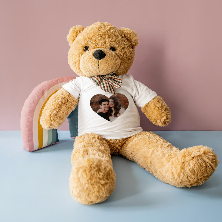 Fotografie în inimă - Ursuleț de pluș 90 cm Fotografie în inimă - Ursuleț de pluș 90 cm