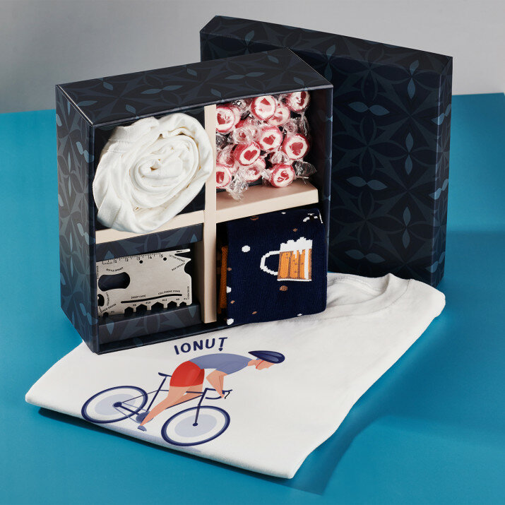 Set cadou pentru ciclist cu tricou bărbați