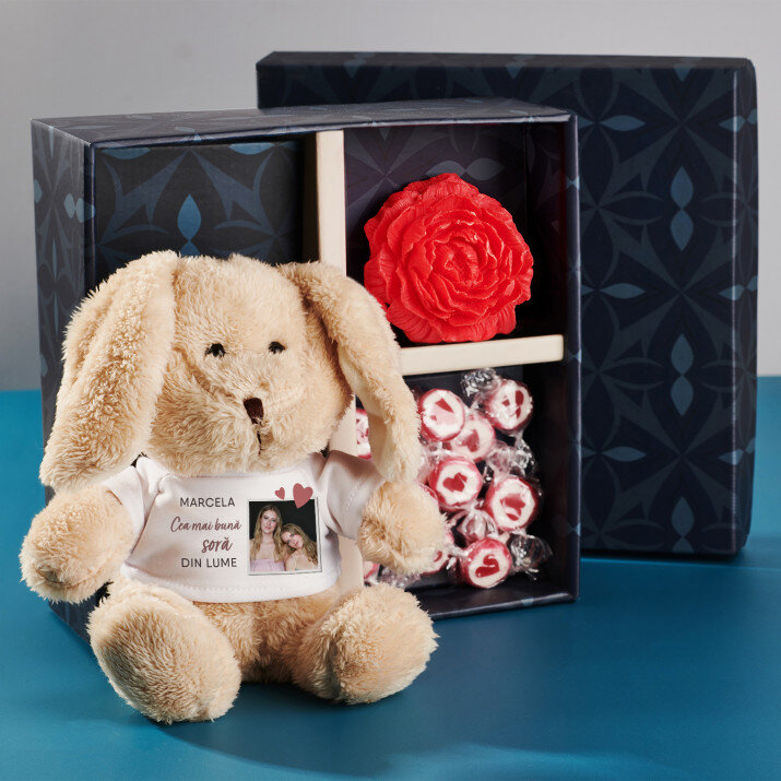 Set cadou pentru sora, cu jucărie de pluș