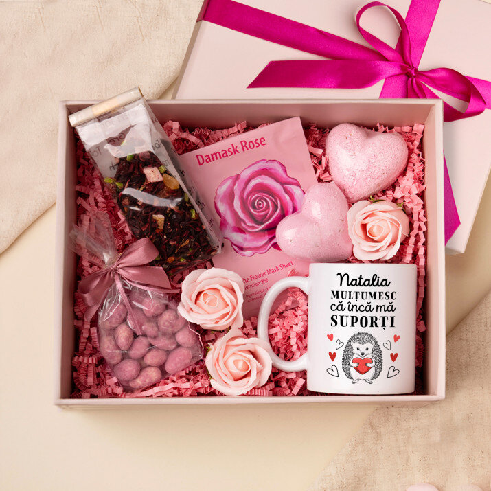 Set cu cană și spa cu trandafiri De avinersare