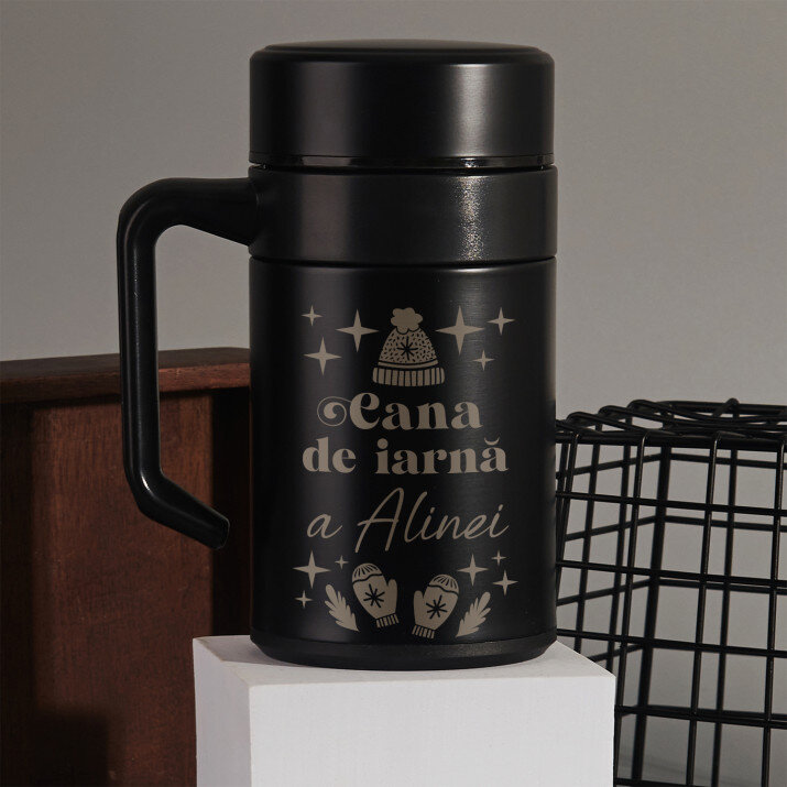 Cana de iarnă - Cană termică cu mâner