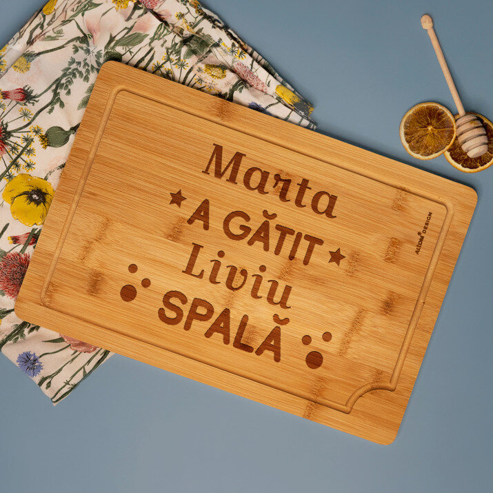 a gătit, spală - Tocător din bambuc