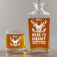 Born to hunt - Set cu carafă și pahare pentru whisky