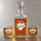 Brown water - Set cu carafă și pahare pentru whisky