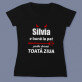 Bună la pat - Tricou negru pentru femei