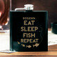 Eat, sleep, fish - Ploscă neagră