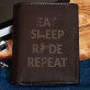 Eat, sleep, ride - Portofel de piele