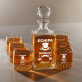 Echipa mirelui - Set cu carafă și pahare pentru whisky