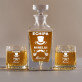 Echipa mirelui - Set cu carafă și pahare pentru whisky