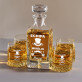 Echipa mirelui - Set cu carafă și pahare pentru whisky