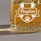 Stema + numele - Pahar pentru whisky