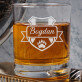 Stema + numele - Pahar pentru whisky