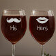 His&Hers - Două pahare pentru vin cu gravură