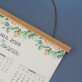 Nume flori - Calendar cu lamele din lemn