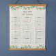 Nume flori - Calendar cu lamele din lemn
