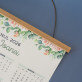 Nume flori - Calendar cu lamele din lemn Nume flori - Calendar cu lamele din lemn