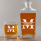 Inițială cu nume - Set cu carafă și pahare pentru whisky
