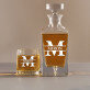 Inițială cu nume - Set cu carafă și pahare pentru whisky