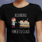 Femeie cu clasă - Tricou negru pentru femei