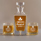 Regele bunicul - Set cu carafă și pahare pentru whisky