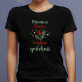 Regina grădinii - Tricou negru pentru femei